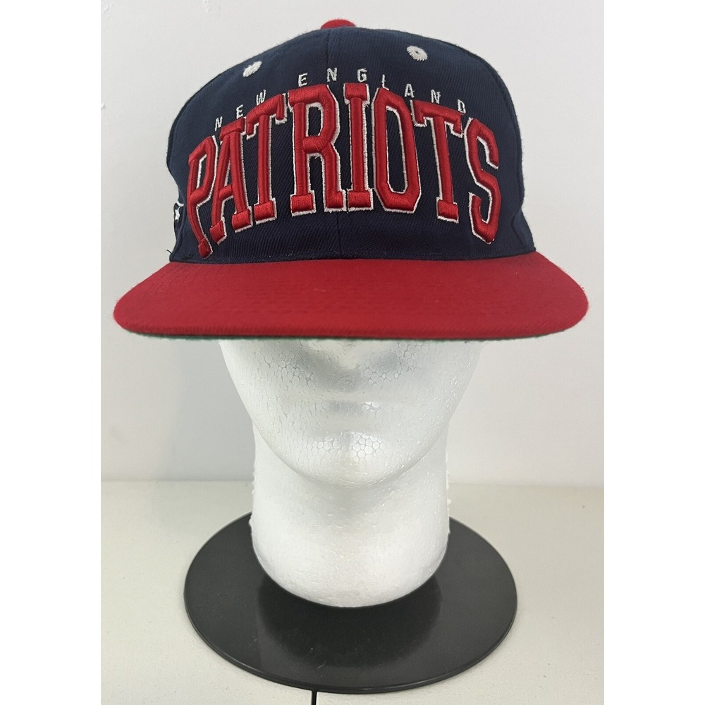 NFL New England Patriots Cap Hat Snapback Spell Out Navy Red One Size